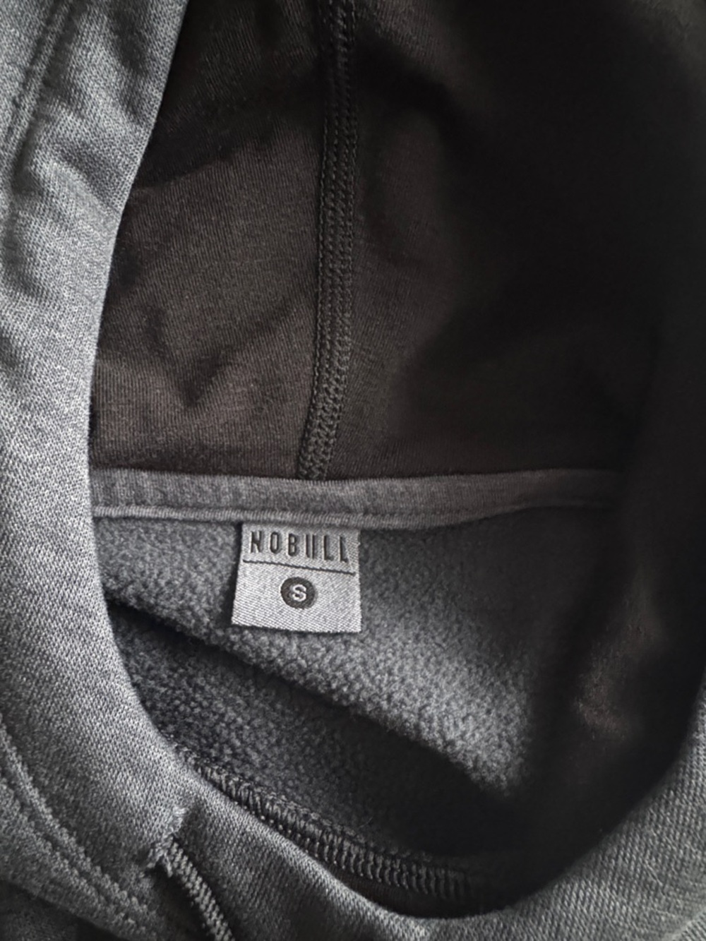 NOBULL Charcoal Gray Pullover Hoodie with Tonal Logo - Picture 5 of 5